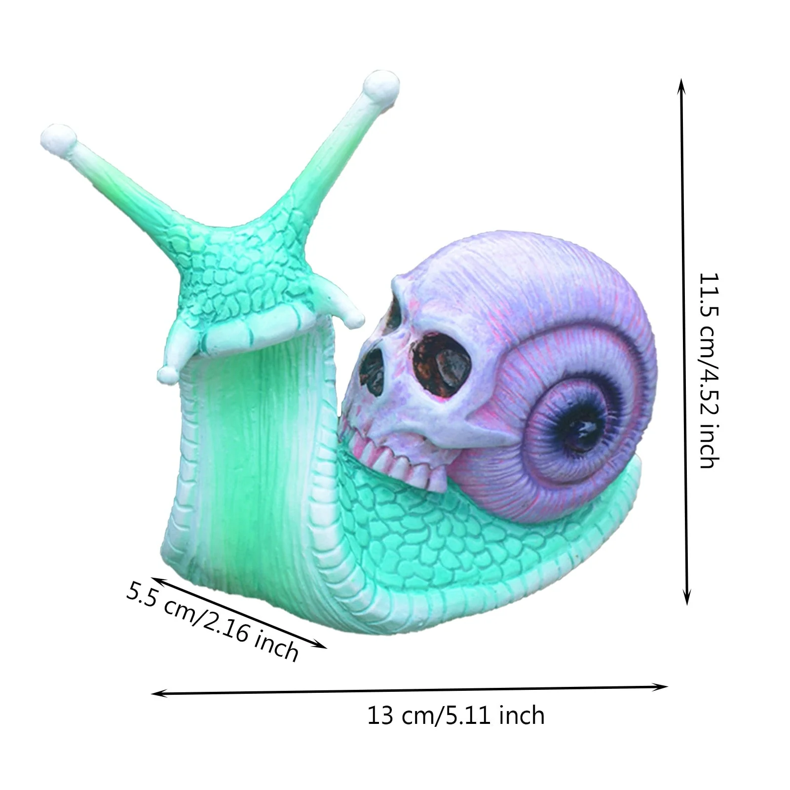Snail Skull Halloween Patio Sculpture - Image 6