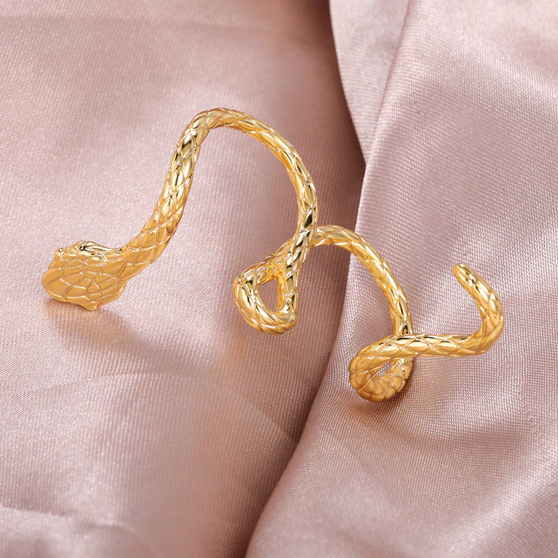 Snake Shape Resizable Two Finger Ring - Image 2