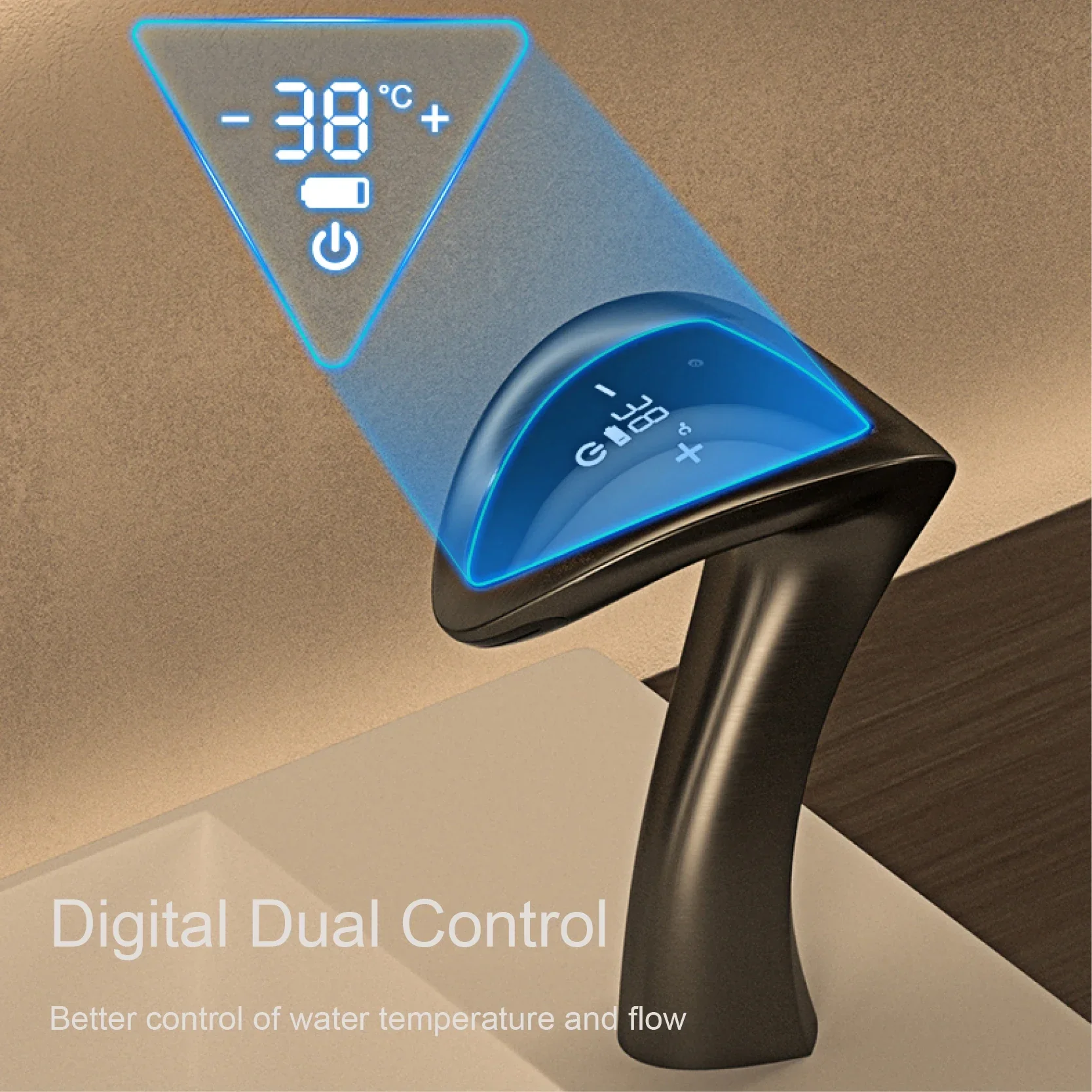 Snake-Shaped LED Bathroom Touch Control Intelligent Bathroom Kitchen Faucet - Image 4