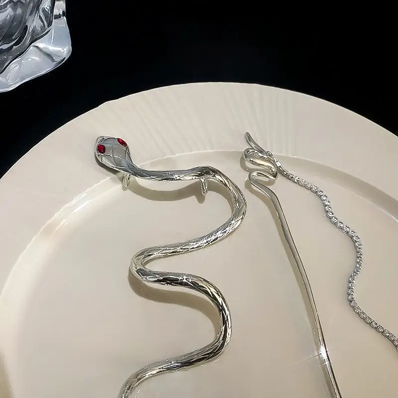 Snake Wrap Long Tassel Chain Hair Pin Clip - Image 5