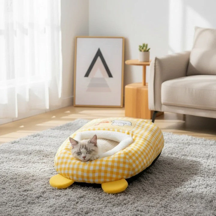 Snuggle Dreams Comfy Cat Bed House - Image 3