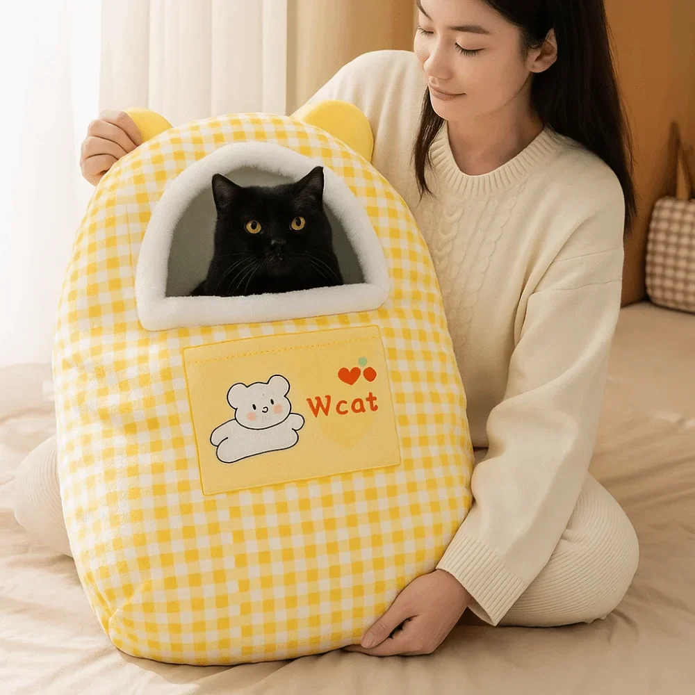 Snuggle Dreams Comfy Cat Bed House - Image 6