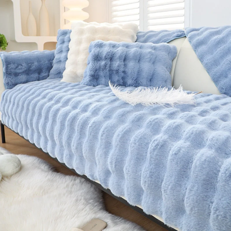 Snuggly Comfy Plush Sofa Cover - Image 3