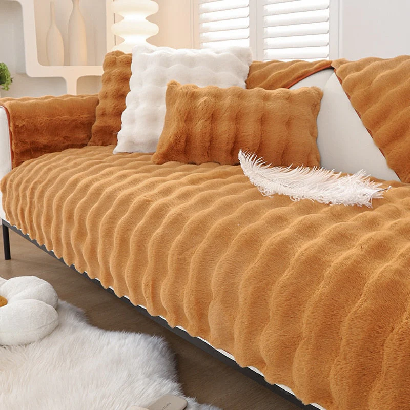 Snuggly Comfy Plush Sofa Cover - Image 4