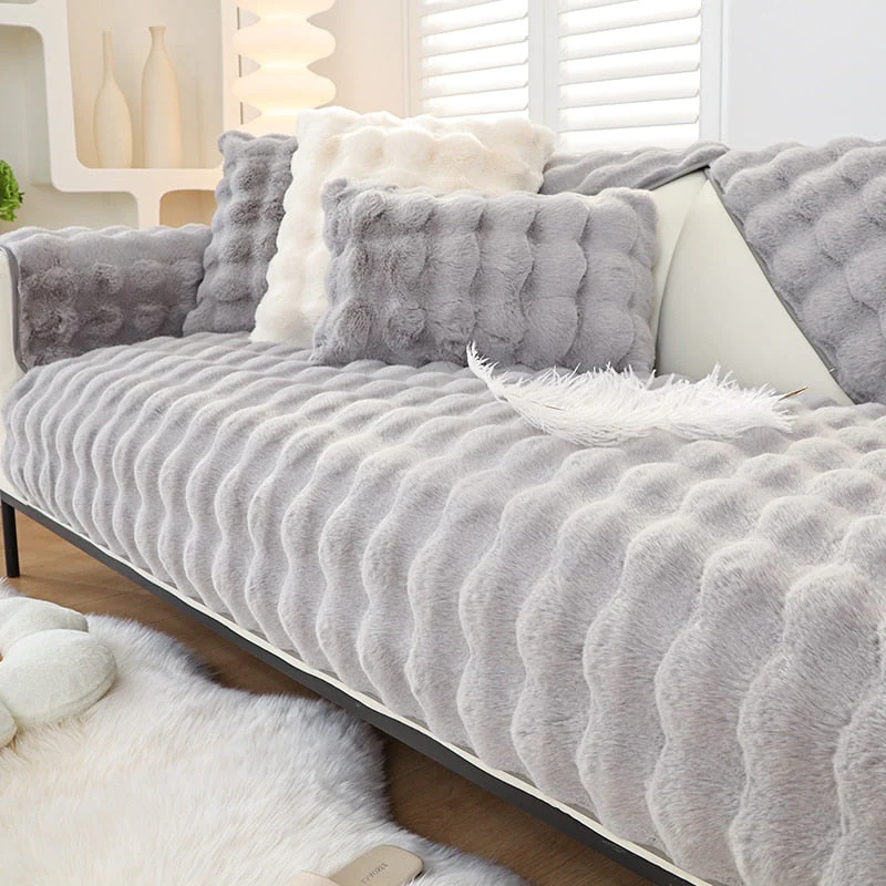 Snuggly Comfy Plush Sofa Cover - Image 5