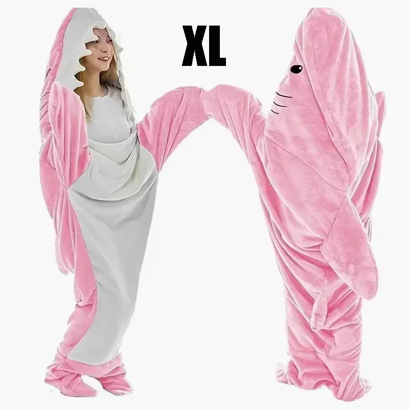 Snuggly Shark Cozy Hooded Onesie Blanket - Image 13