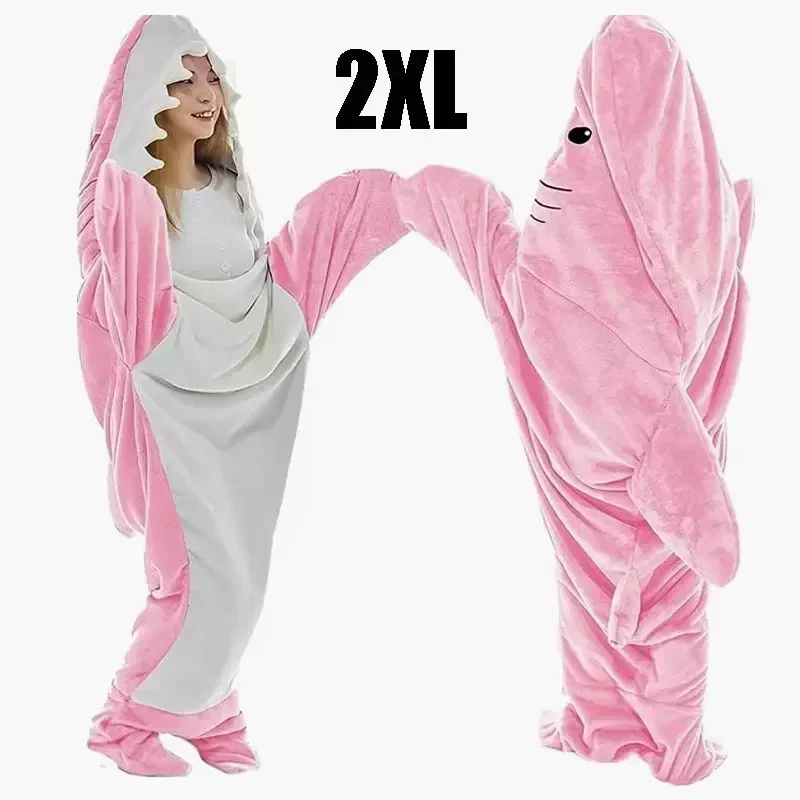 Snuggly Shark Cozy Hooded Onesie Blanket - Image 14