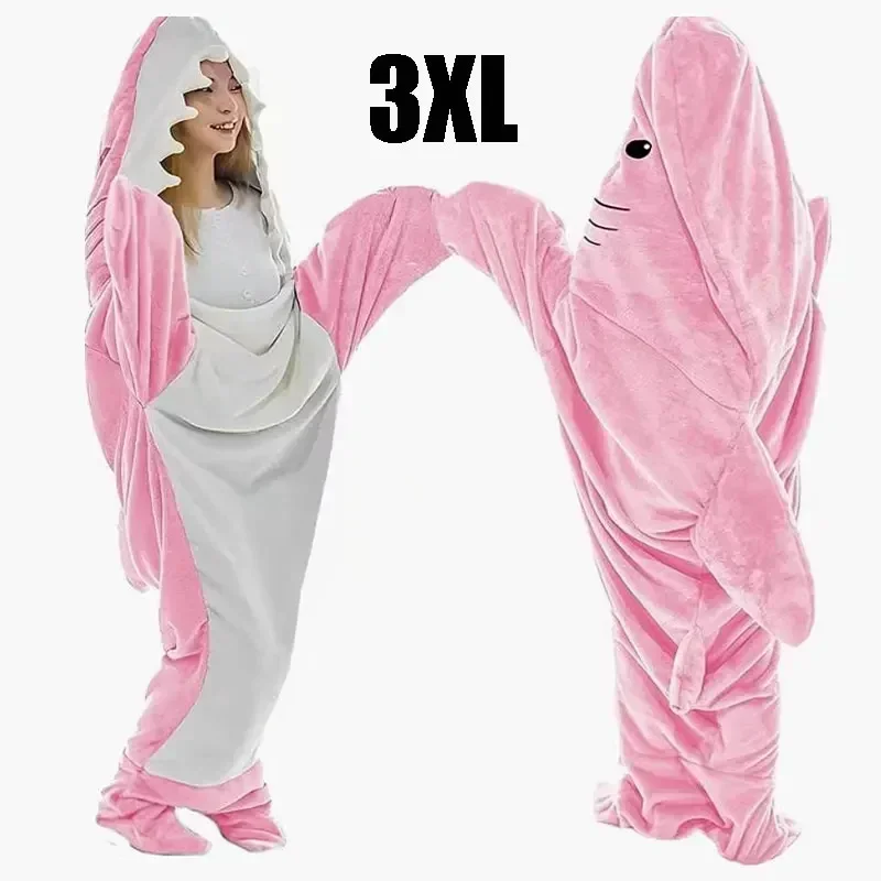 Snuggly Shark Cozy Hooded Onesie Blanket - Image 15