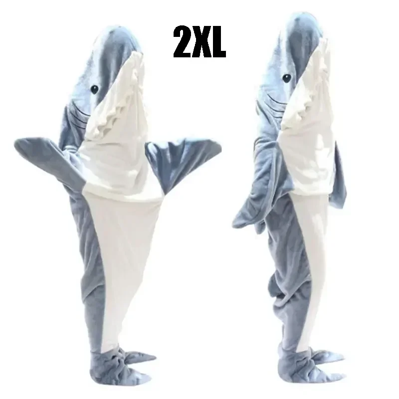 Snuggly Shark Cozy Hooded Onesie Blanket - Image 8