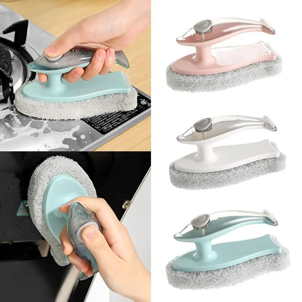 Soap Dispenser Dolphin-Shaped Kitchen Brush - Image 2