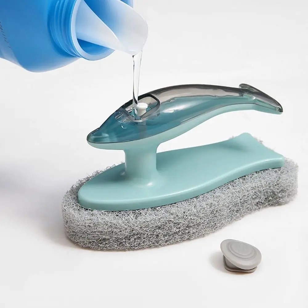 Soap Dispenser Dolphin-Shaped Kitchen Brush - Image 4