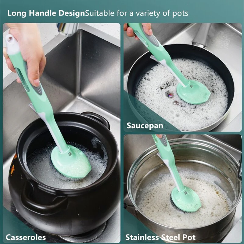 Soap Saver Long Handle Easy Dishwashing Brush - Image 3