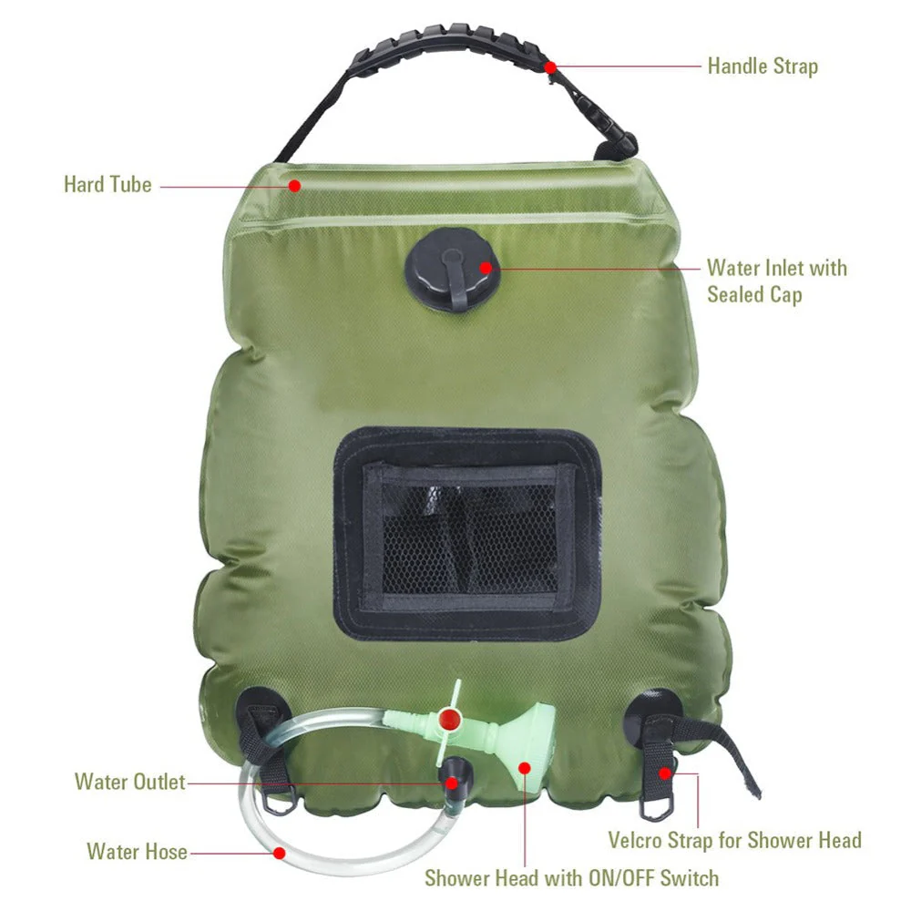 Soar-Powered Portable Travel Heated Shower Bag - Image 7
