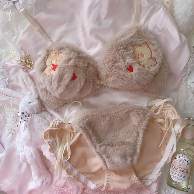 Soft Bear-Themed Cozy Bra Set - Image 2
