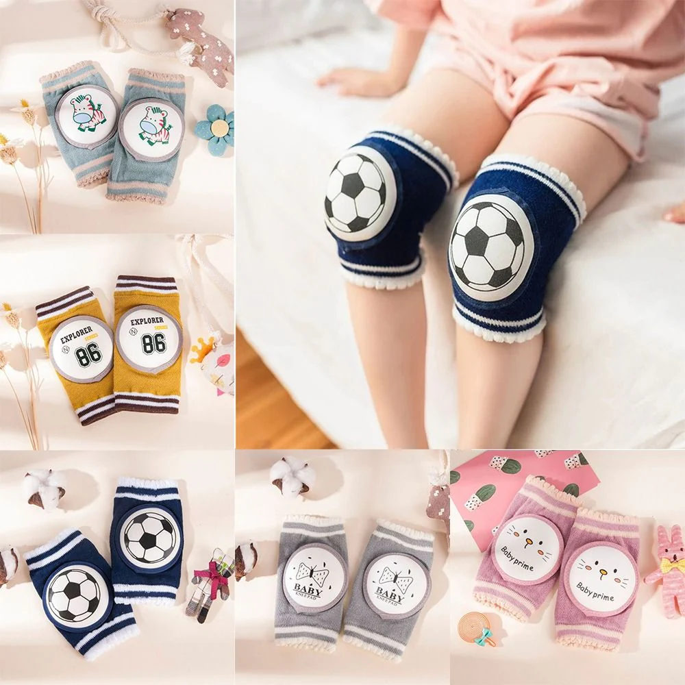 Soft Cotton Anti-Slip Early Crawlers Baby Knee Protector Pads - Image 2