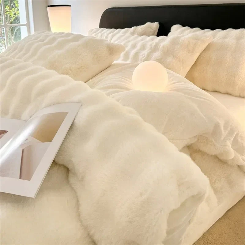 Soft Dream Furry Velvet Comforter Bedding Set - Image 3