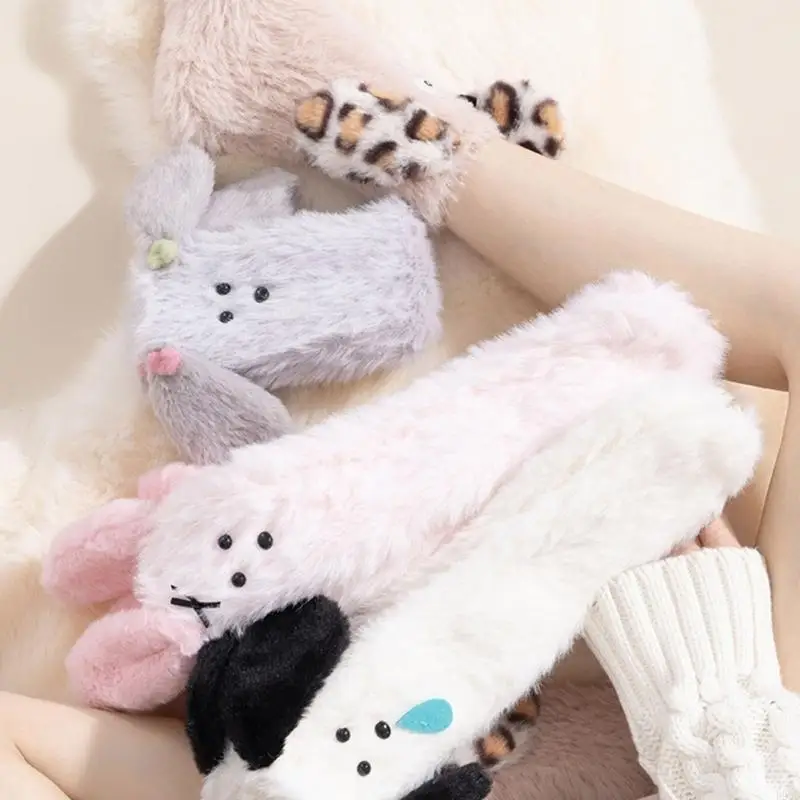 Soft Puppy Ears Fuzzy Warm Socks - Image 2