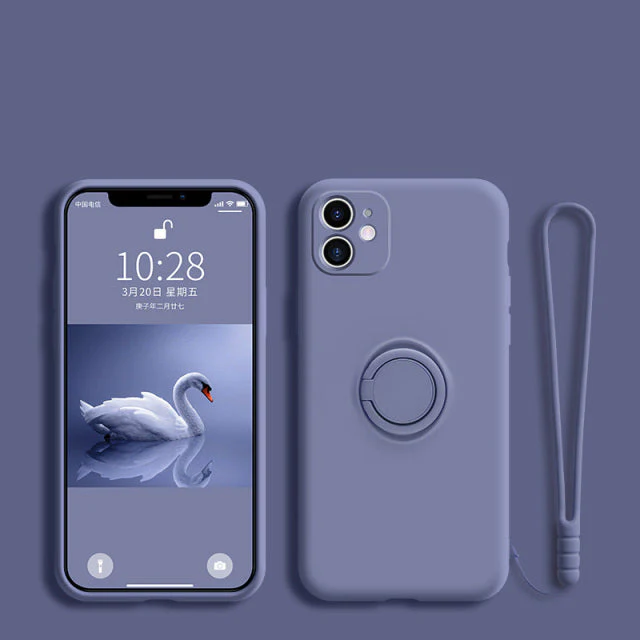 Soft Silicone Hand Strap Ring iPhone Cover - Image 18
