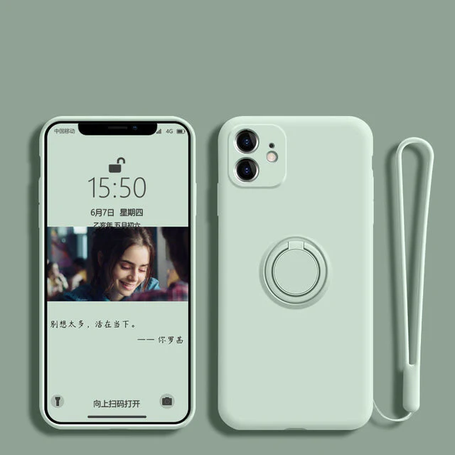 Soft Silicone Hand Strap Ring iPhone Cover - Image 4