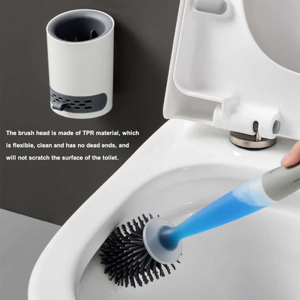 Soft Silicone Soap Sprayer Toilet Cleaning Brush - Image 4
