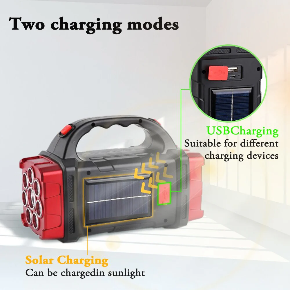 Solar Blast Powerful Power Bank LED Flashlight - Image 2