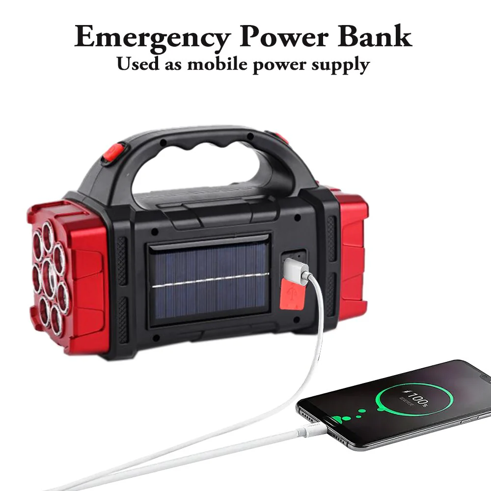 Solar Blast Powerful Power Bank LED Flashlight - Image 5