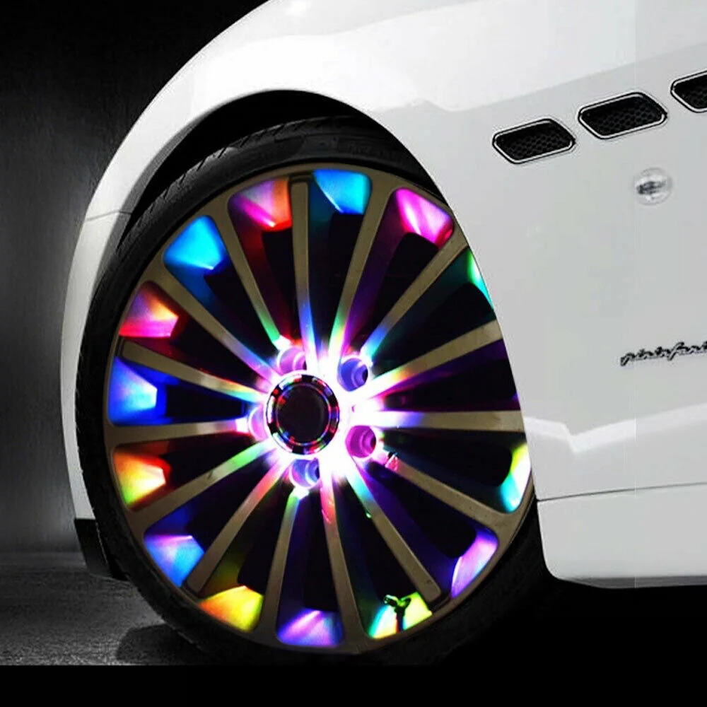 Solar Energy Colorful LED Tire Cap Light - Image 2