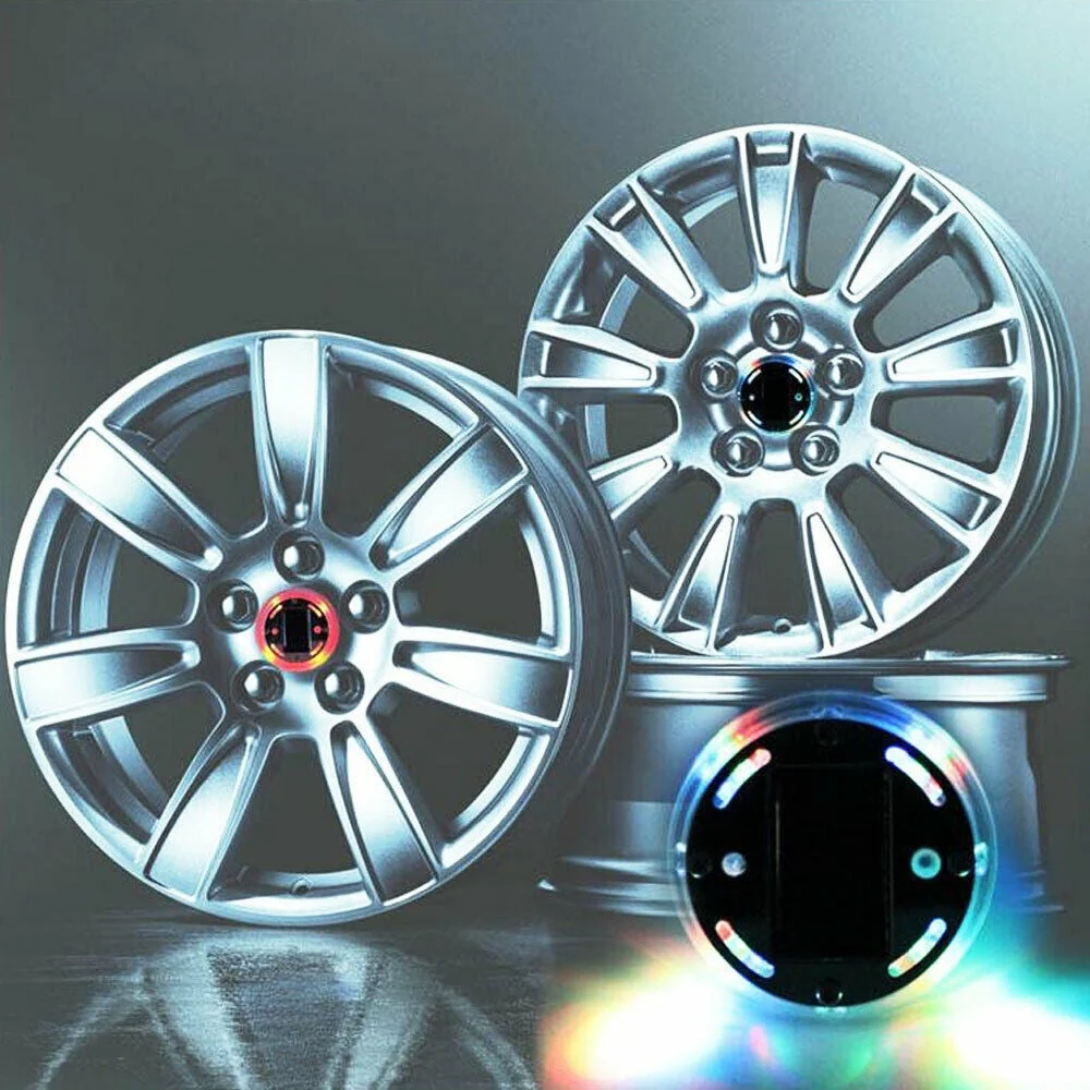 Solar Energy Colorful LED Tire Cap Light - Image 7