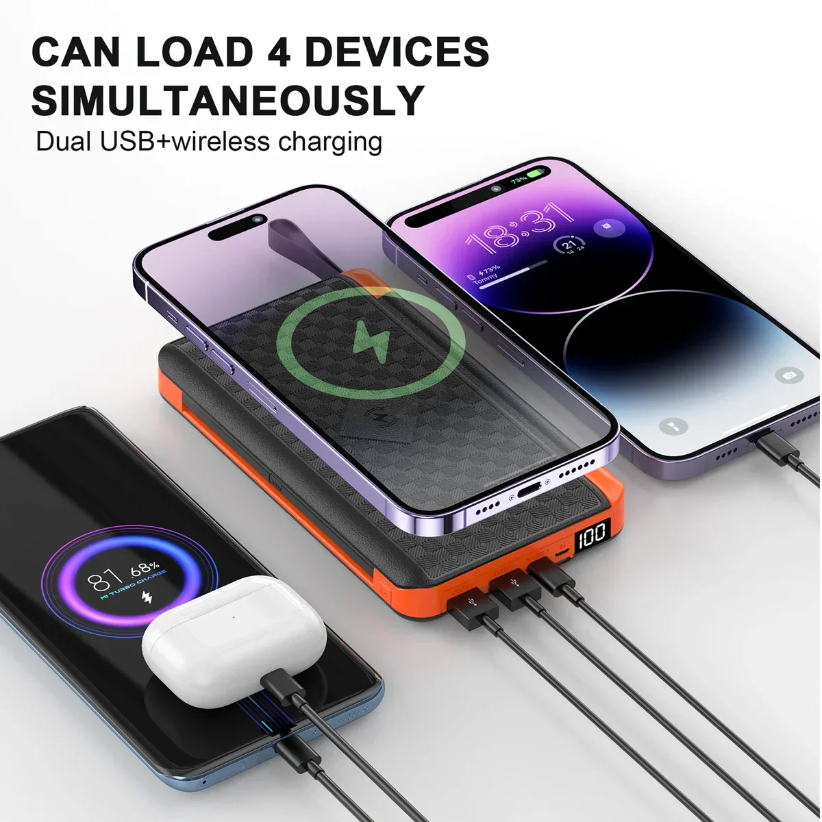 Solar Fast Charging Ultra-Large Capacity Portable Powerbank - Image 5