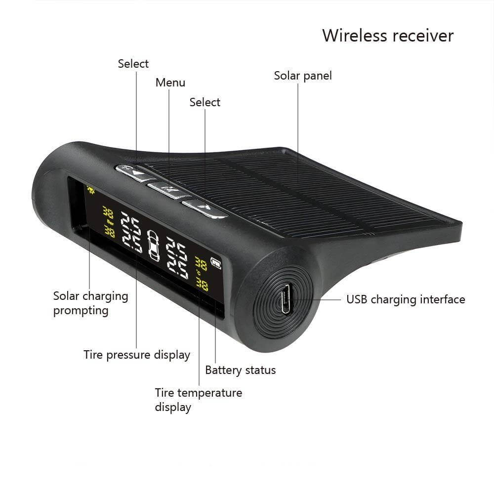 Solar Power Car Tire Pressure Sensor Monitoring System - Image 3