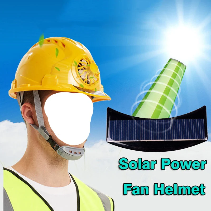 Solar Power Cooling Fan Safety Helmet - Image 2