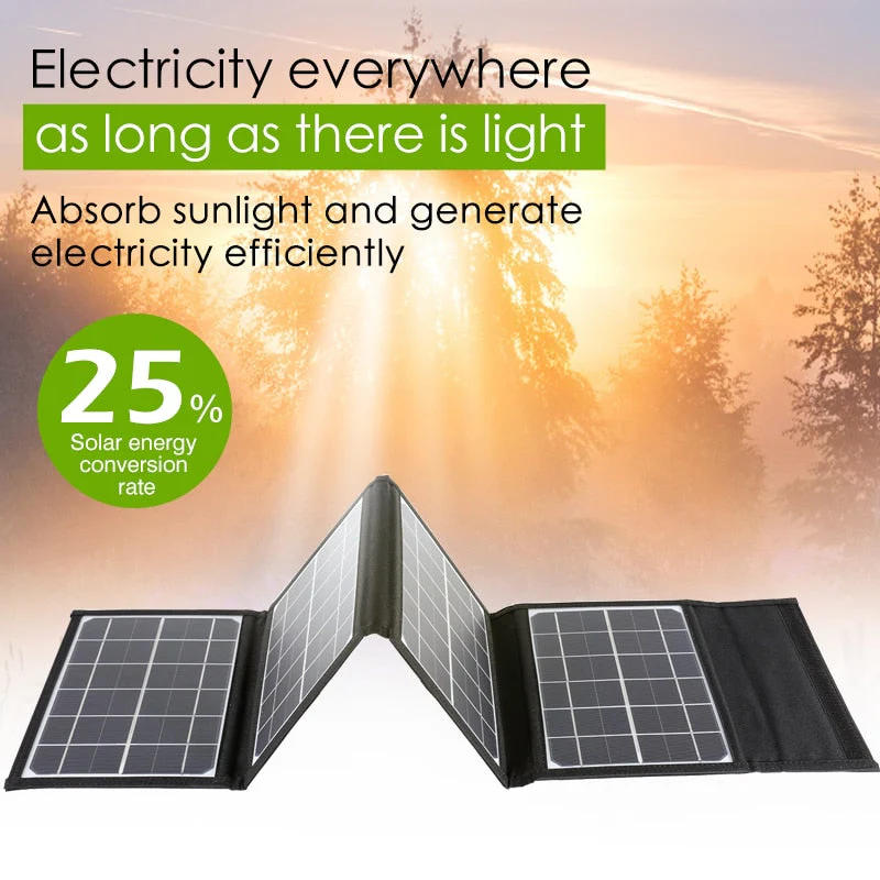 Solar Power Foldable Travel Power Bank - Image 2