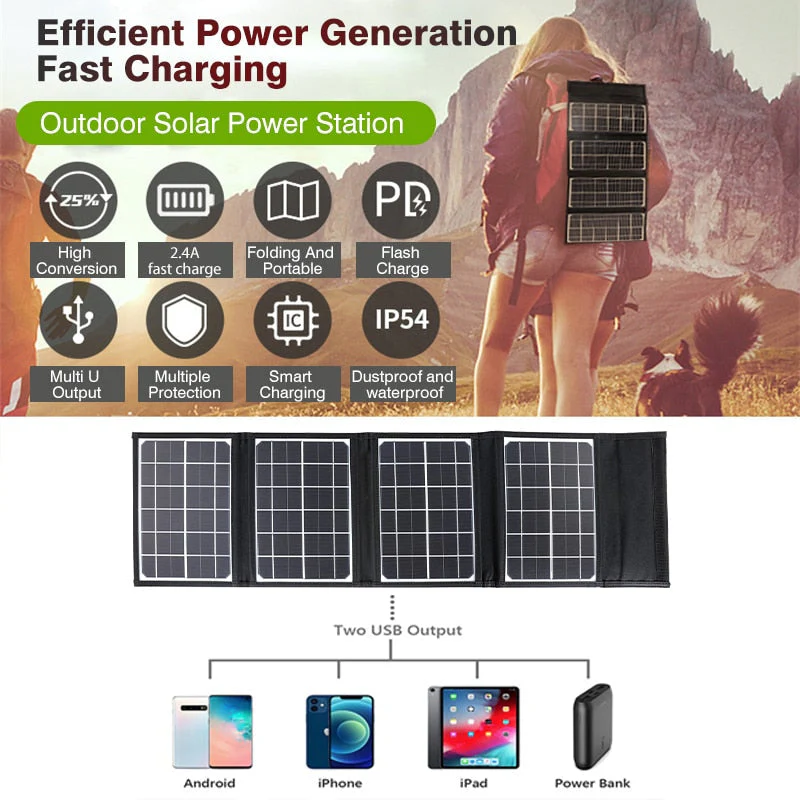 Solar Power Foldable Travel Power Bank - Image 4