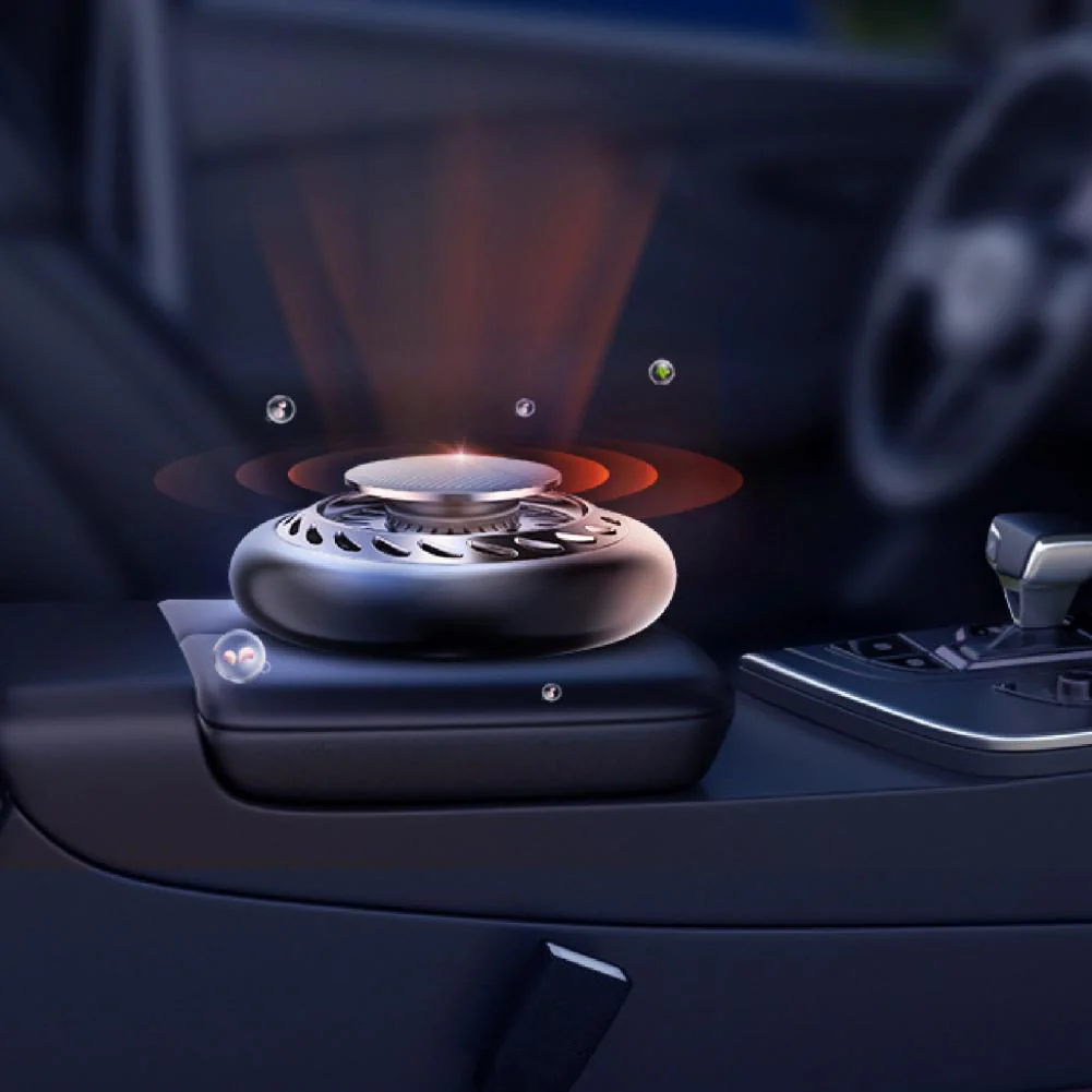 Solar Power Rotating Essential Oil Car Air Freshener - Image 2