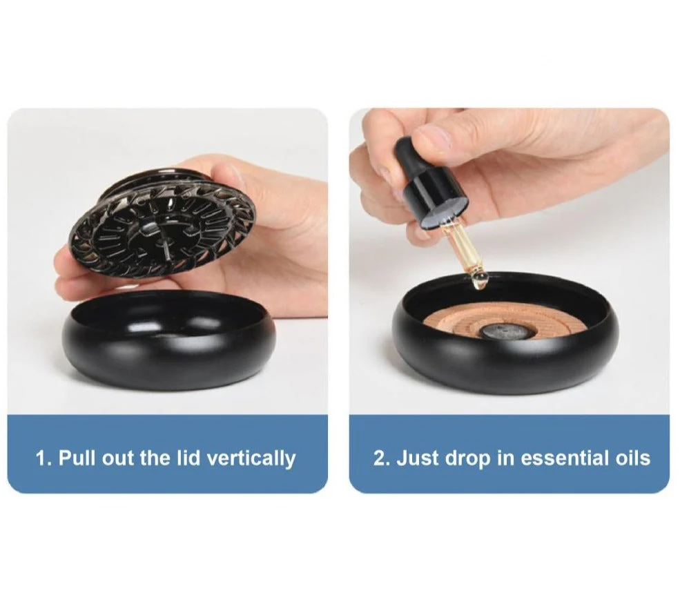 Solar Power Rotating Essential Oil Car Air Freshener - Image 6