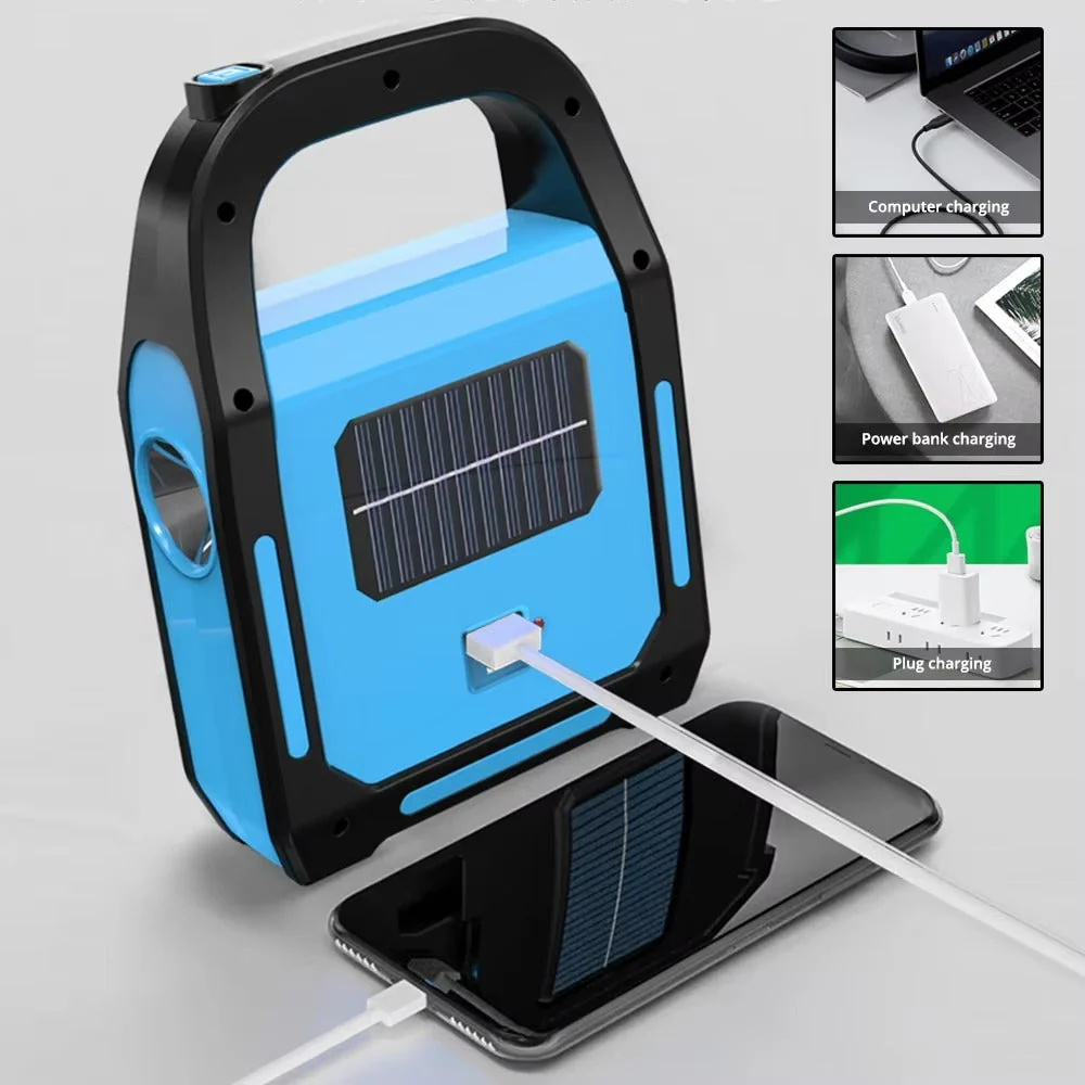 Solar USB Rechargeable Power Bank Camping Lantern - Image 2