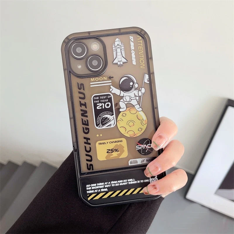 Space Astronaut Invisible Holder iPhone Case - Image 2