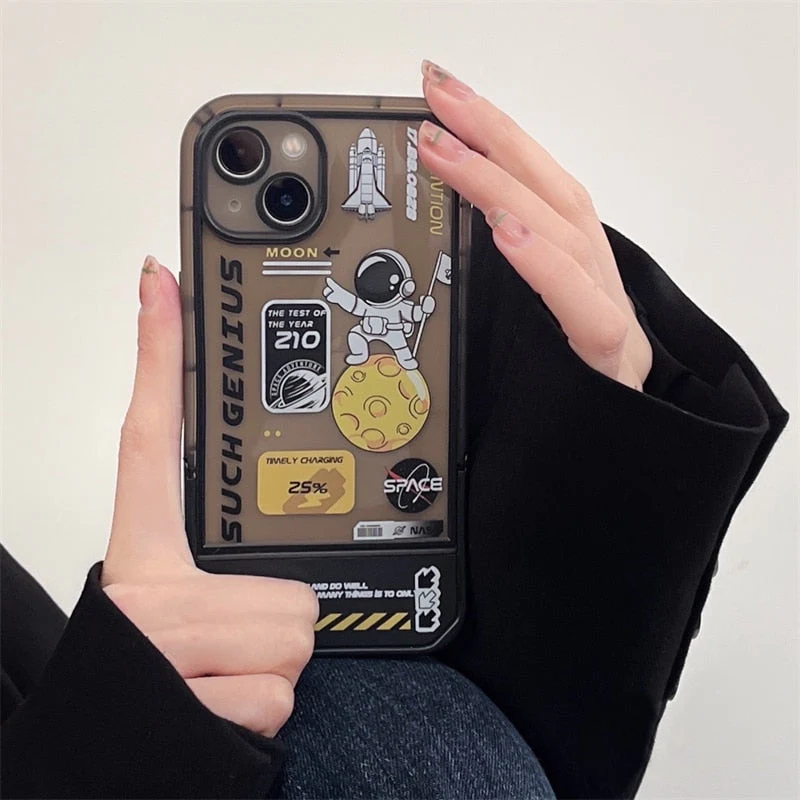 Space Astronaut Invisible Holder iPhone Case - Image 5