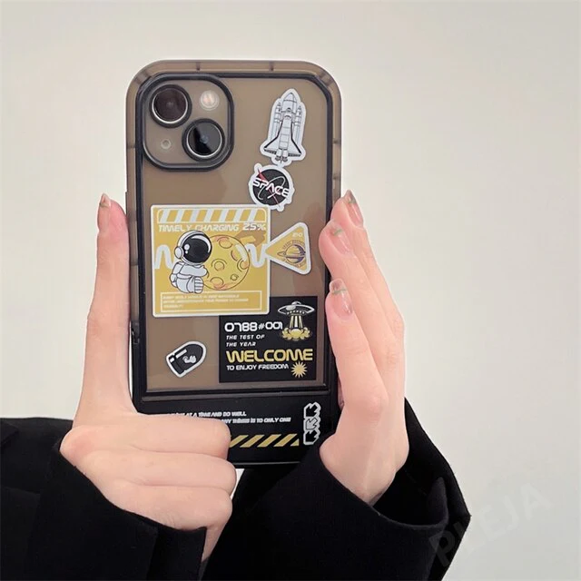 Space Astronaut Invisible Holder iPhone Case - Image 8