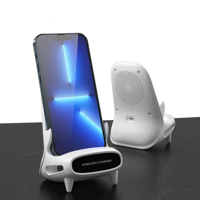 Space Chair Phone Holder Wireless Charging Station