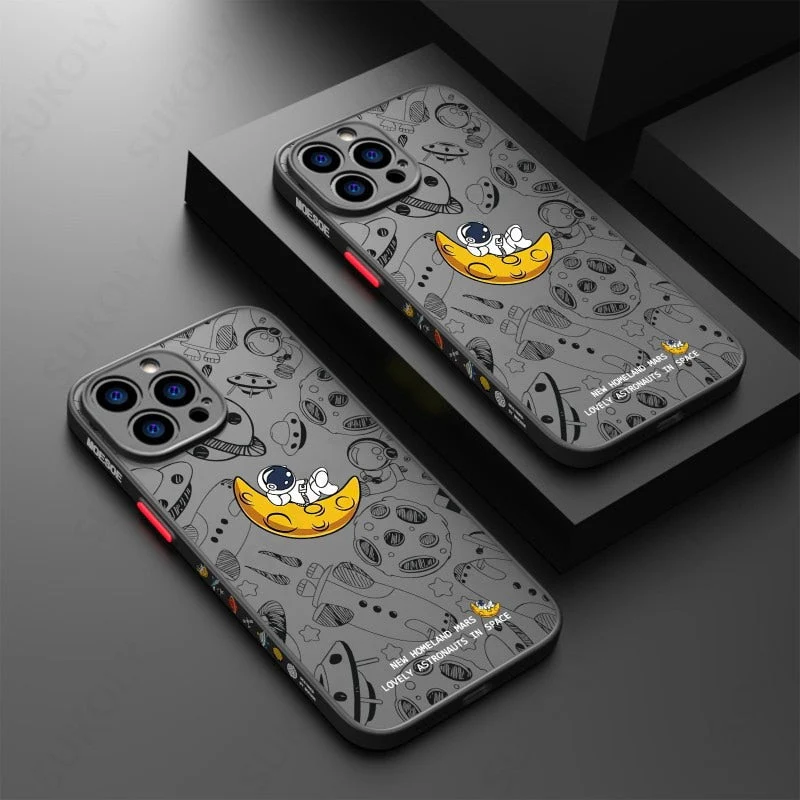 Space Road Relax Astronaut iPhone Case - Image 3