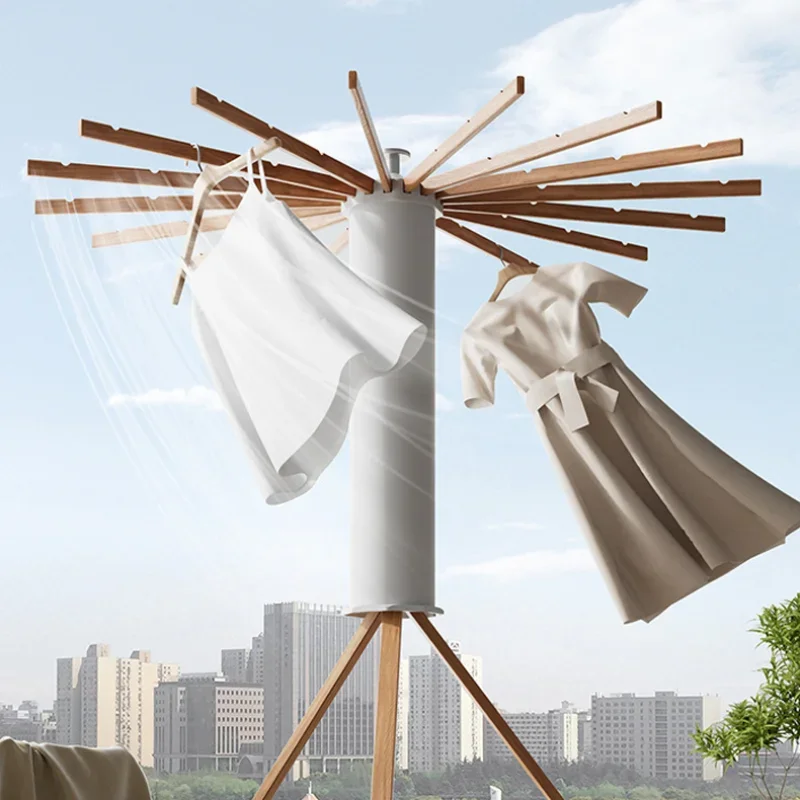 Space Saving Foldable Rotary Clothes Drying Rack - Image 2