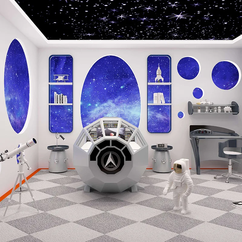 Spaceship Galaxy Adventure Wooden Kids Bed - Image 3