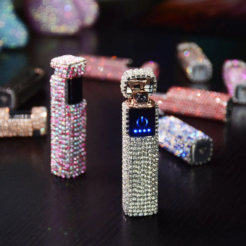 Sparkle Stone Rhinestone Rechargeable Portable Lighter - Image 6