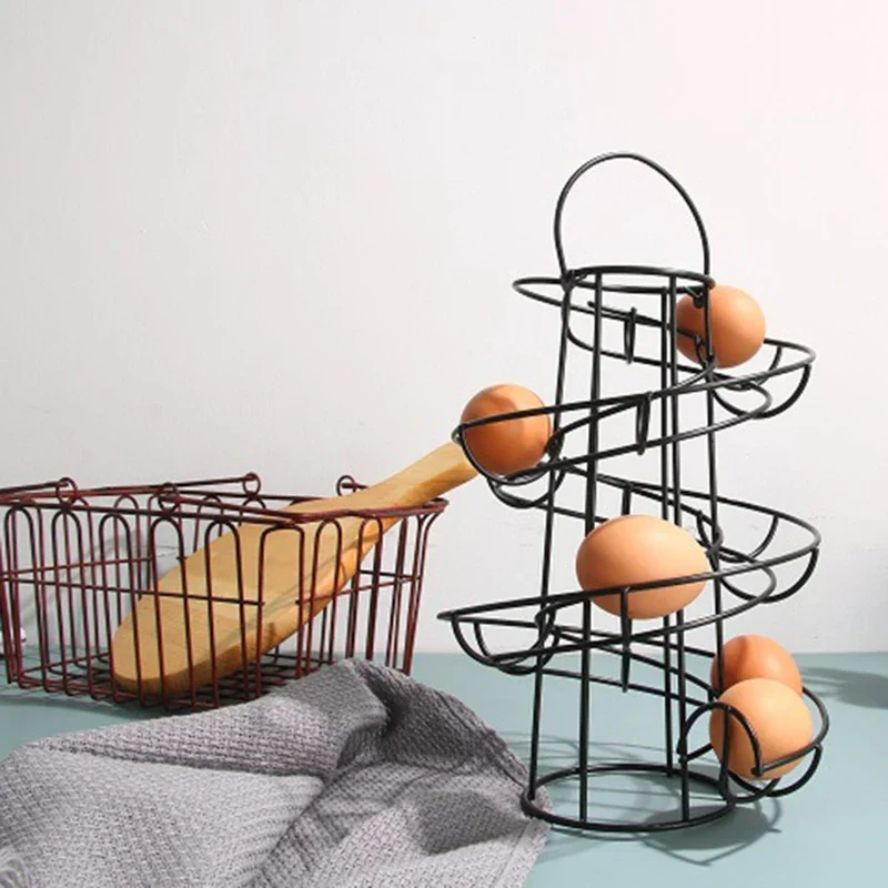 Spiral Rolling Egg Dispenser Rack
