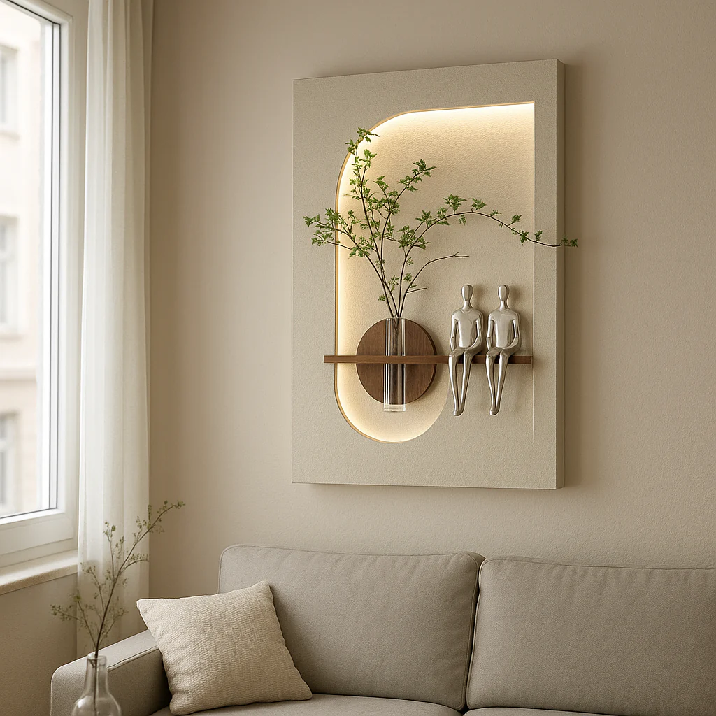 Spiral Sprout LED Backlit Wall Flower Shelf - Image 8