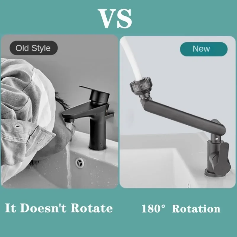 Splash-Proof Mechanical Universal Rotatable Arm Faucet - Image 6