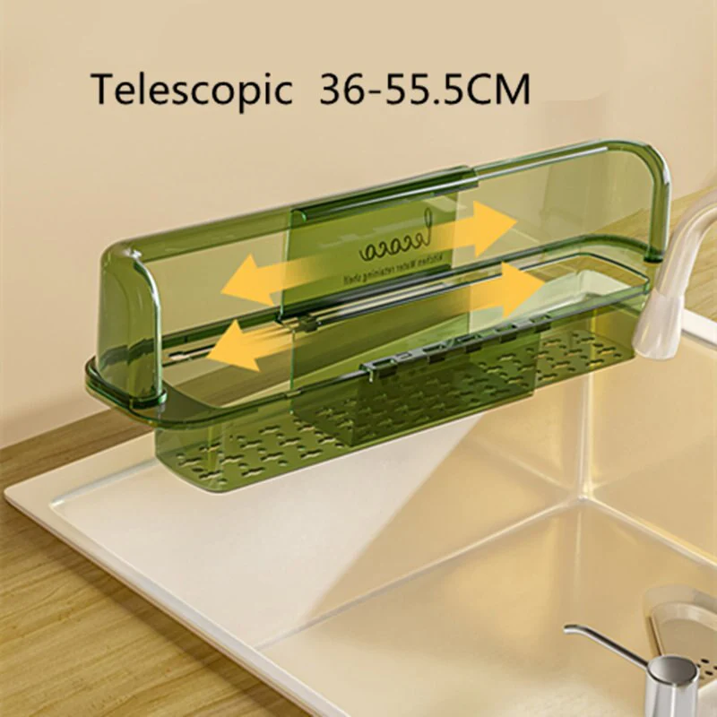 Splash-Proof Telescopic Sink Storage Rack - Image 5