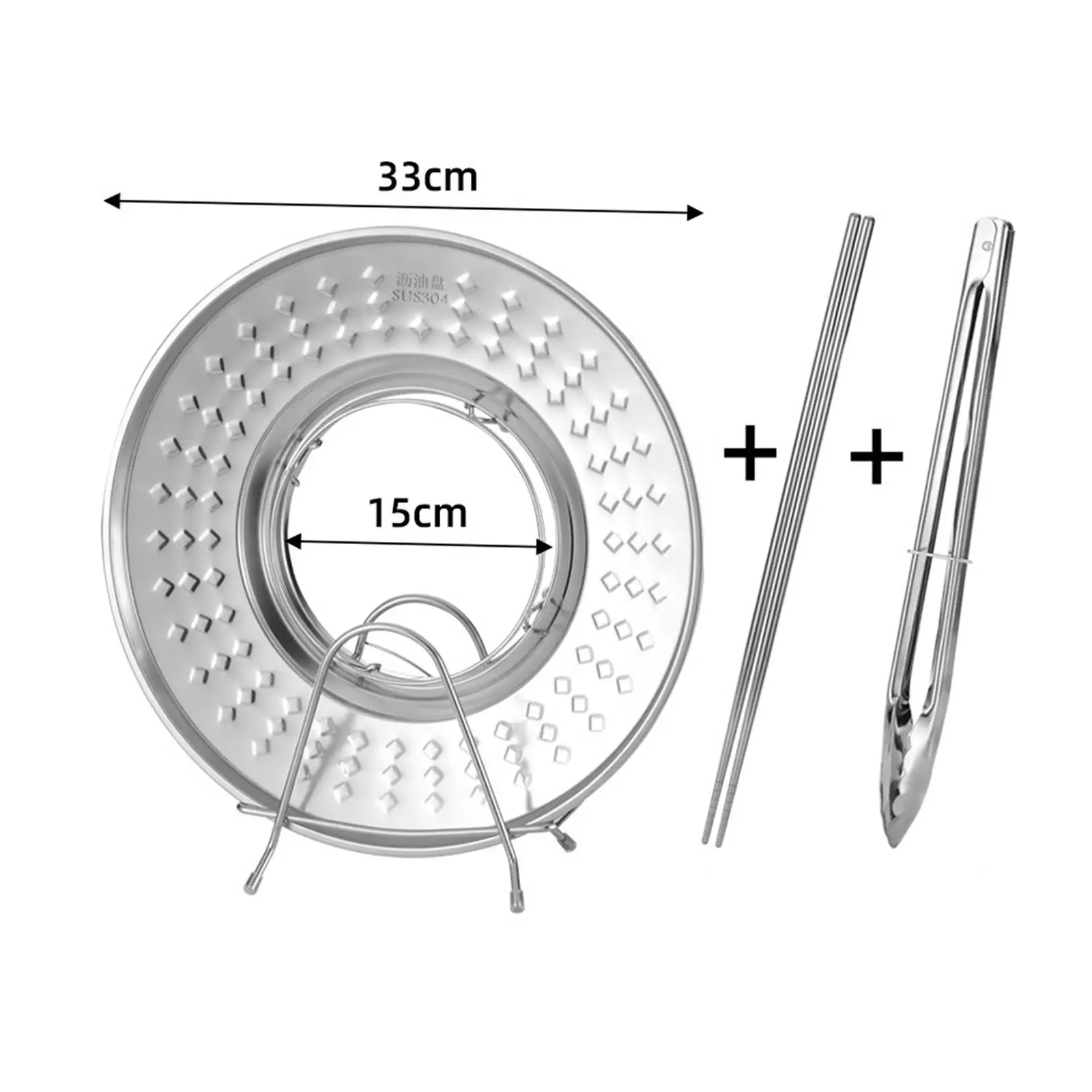 Splashproof Frying Oil Filter Tray Kitchen Strainer Rack - Image 4