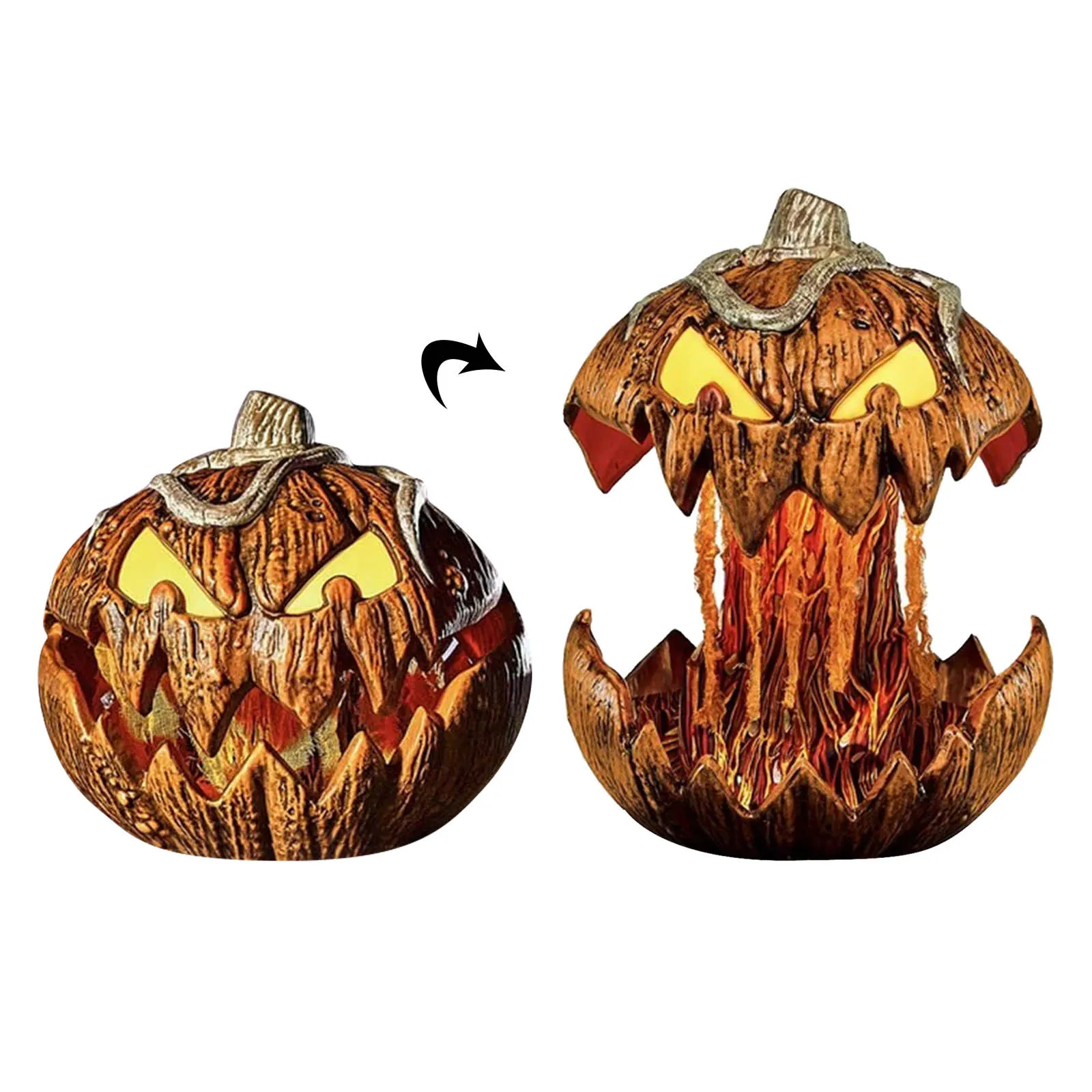 Spooky Pumpkin Voice Activated Halloween Decor - Image 4